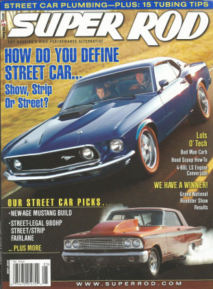 SUPER ROD 2008 MAY - STREET CAR PLUMBING, RAM-AIR HOOD MADE